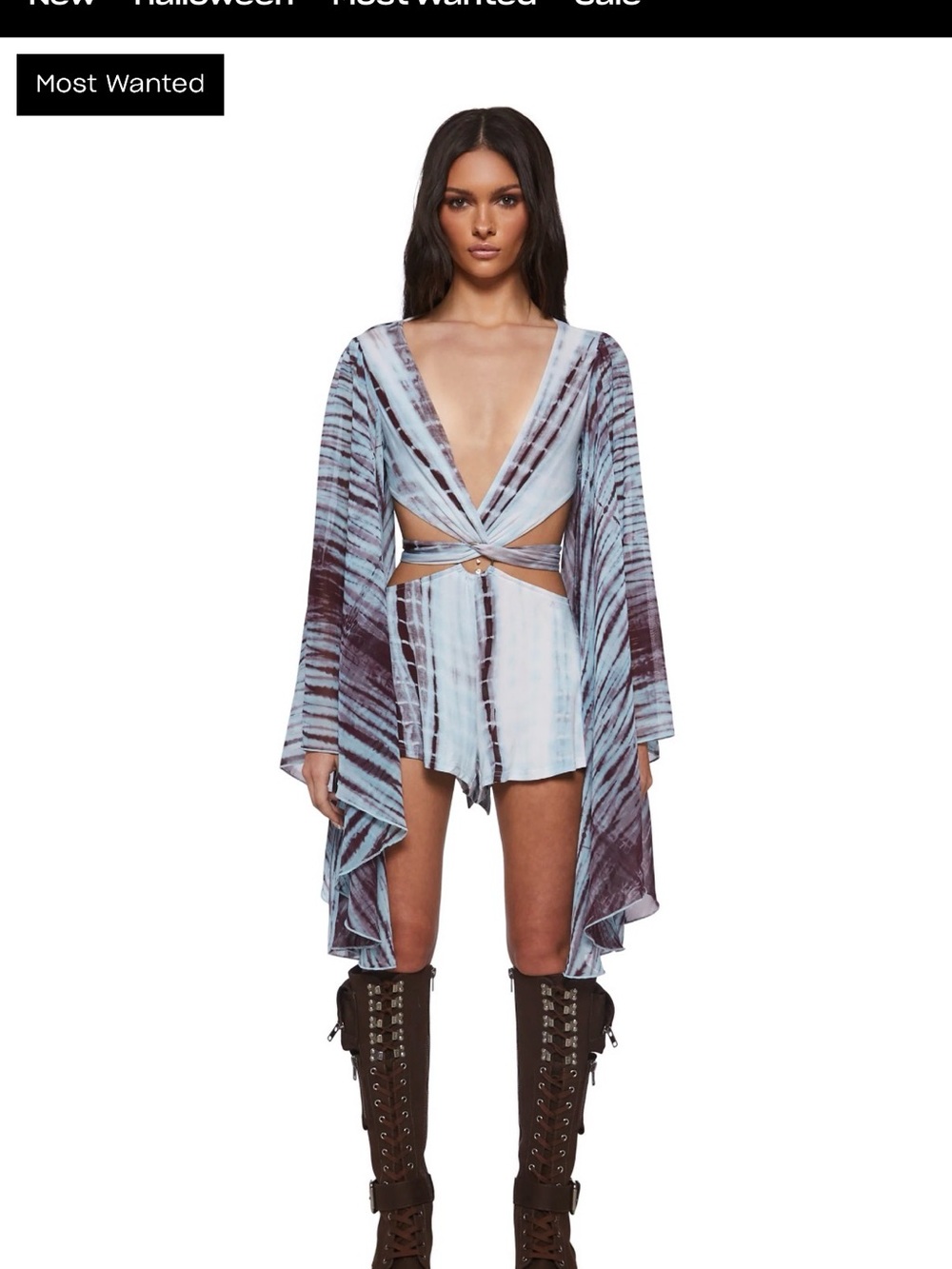 Club Exx DESERT DESTINY TIE-DYE ROMPER